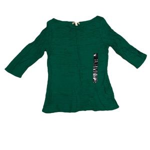 Banana Republic Ruffled Top, Size XS, Green